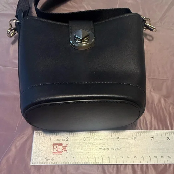 NWT Kate Spade Audrey Mini Black Leather Bucket Shoulder Crossbody Bag $329 - Picture 12 of 16